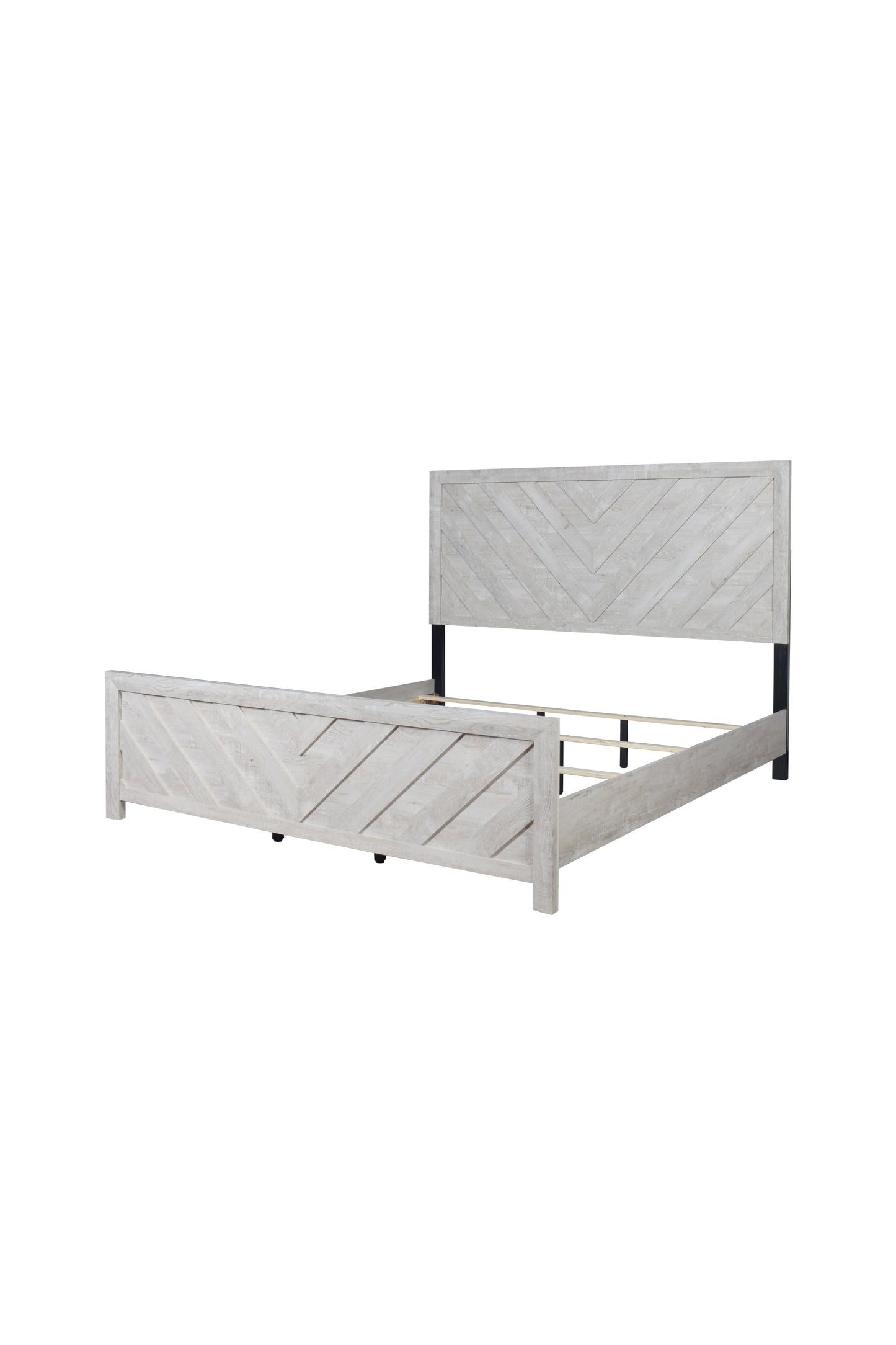 Modern Style King Bed Made with Wood in Natural