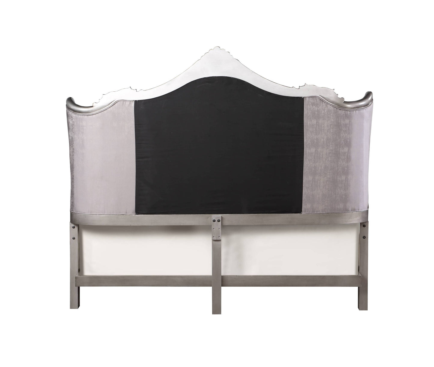Ariadne Velvet & Antique Platinum Finish E. King Bed