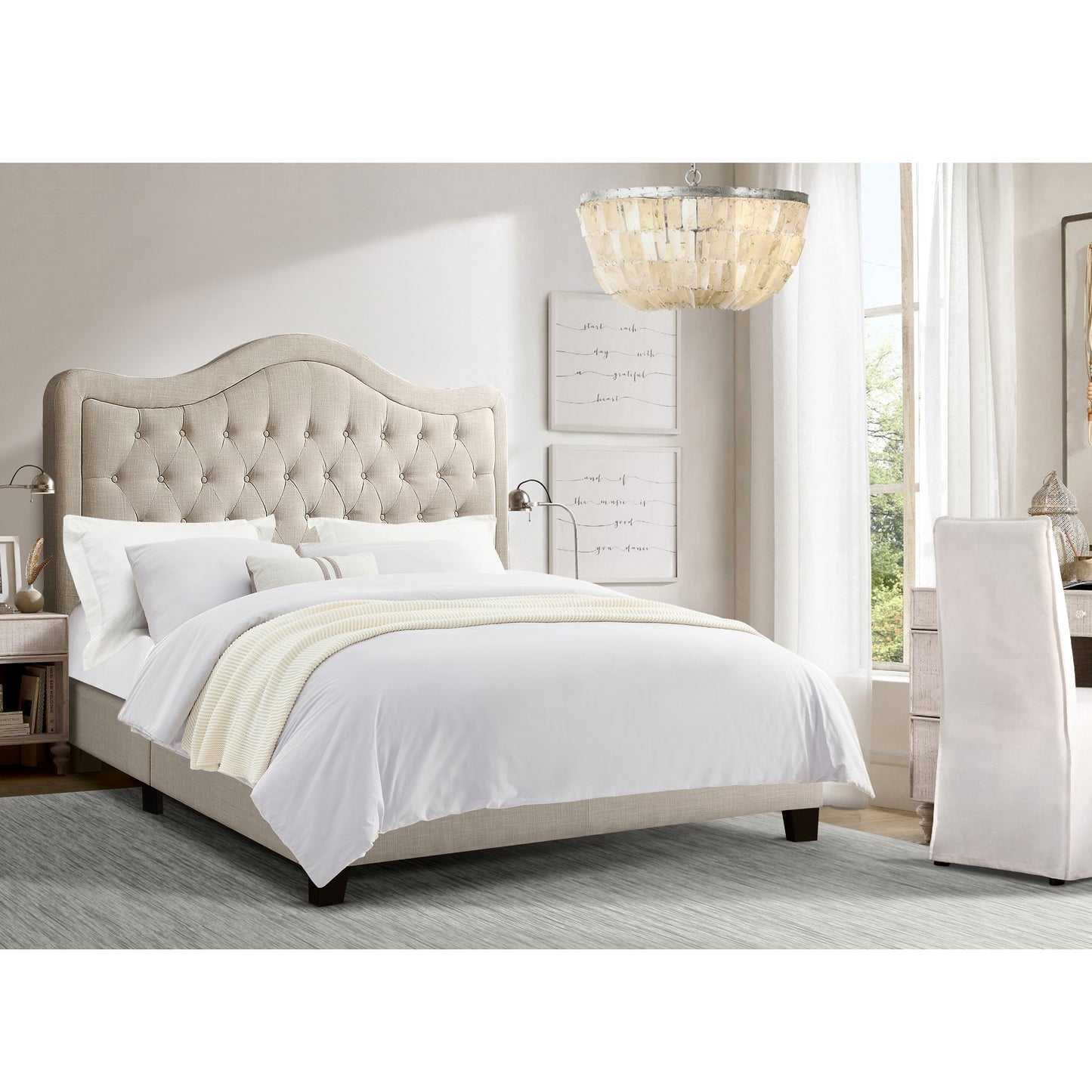 Twin Bed Beige