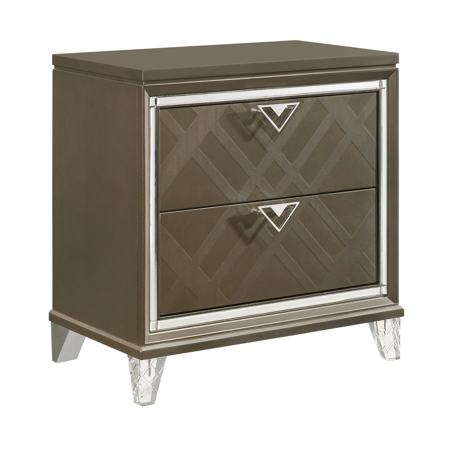Dark Champagne 2-drawer Nightstand