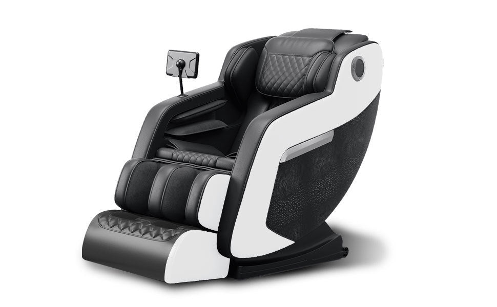 Massage Chair,Full Body Zero Gravity Recliner with Bluetooth, Hip Heating, Foot Massage and Air Massage System for Home Office, for mom/dad (Black and white)