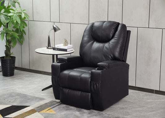 Recliner Chair Modern Recliner Sofa Faux Leather Recliners with Cup Holders,Remote Control