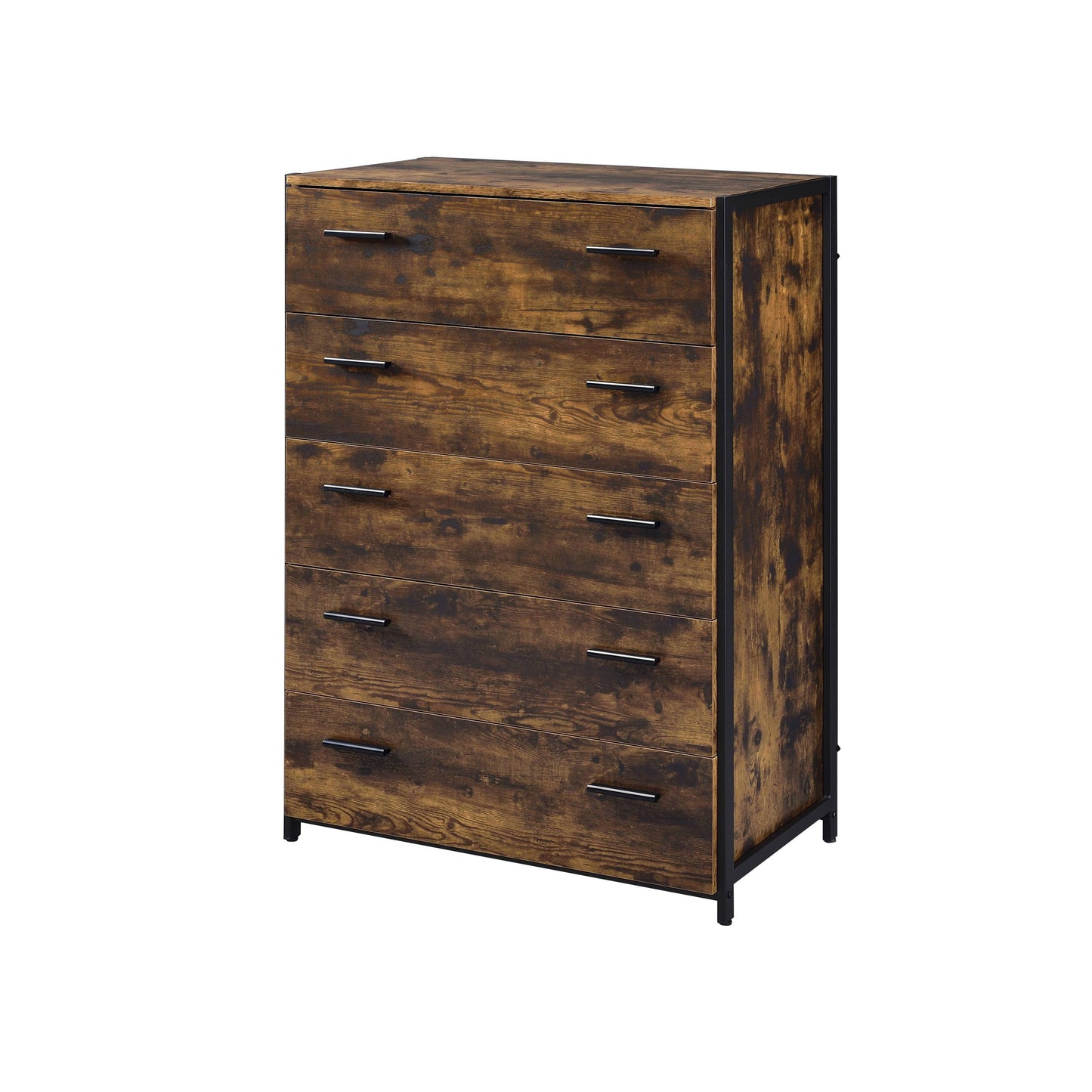 Juvanth Rustic Oak & Black Finish Chest