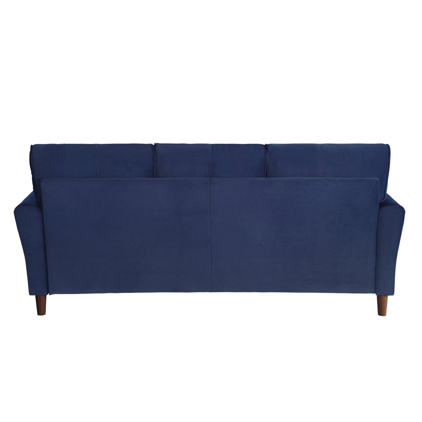 Modern Living Room Sofa Set 2pcs Comfort Sofa Loveseat Plush Seatbacks Tufted Detail Blue Velvet Upholstery Solid Wood Frame Furniture