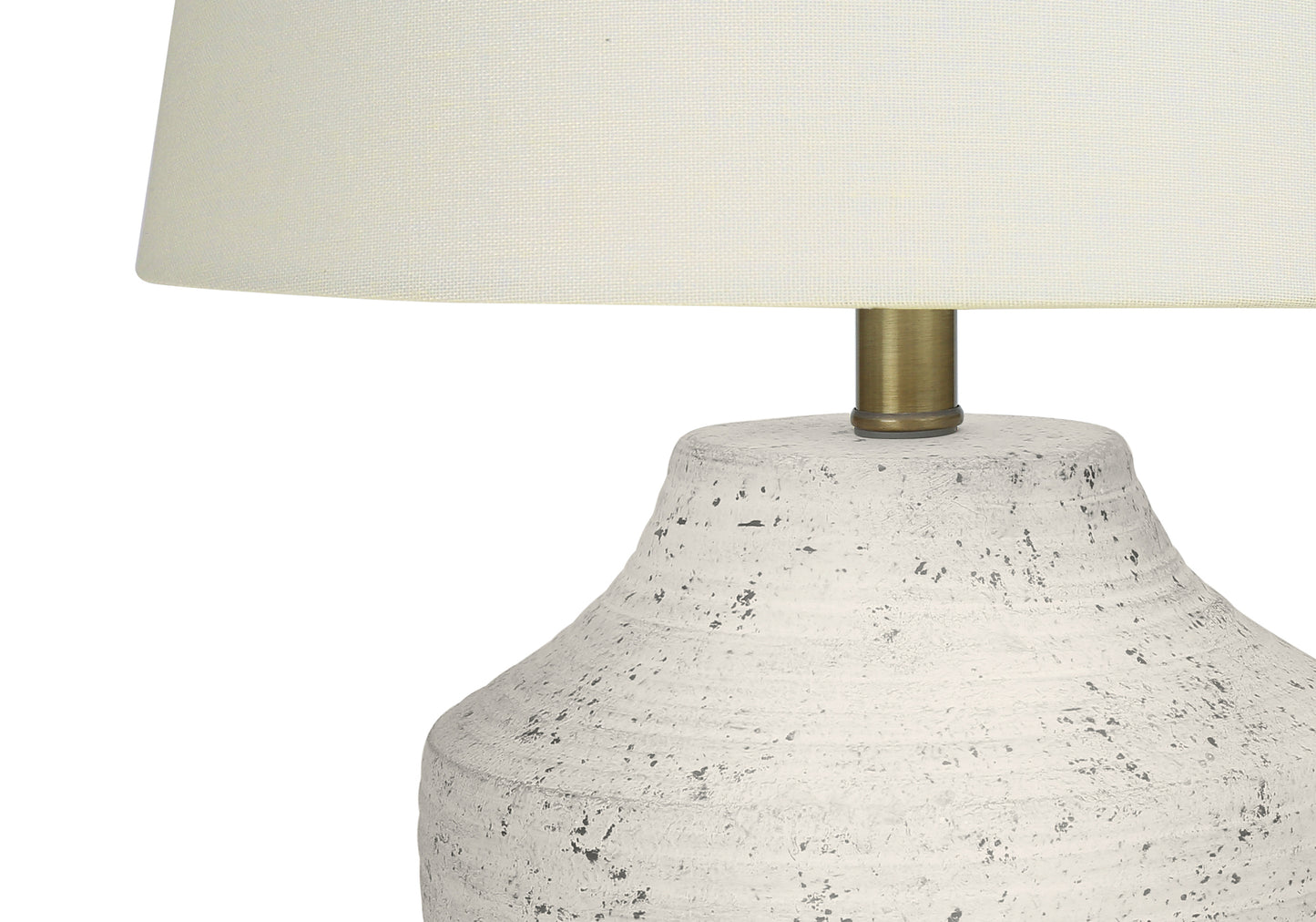 Lighting, 20"h, Table Lamp, Cream Concrete, Ivory / Cream Shade, Modern