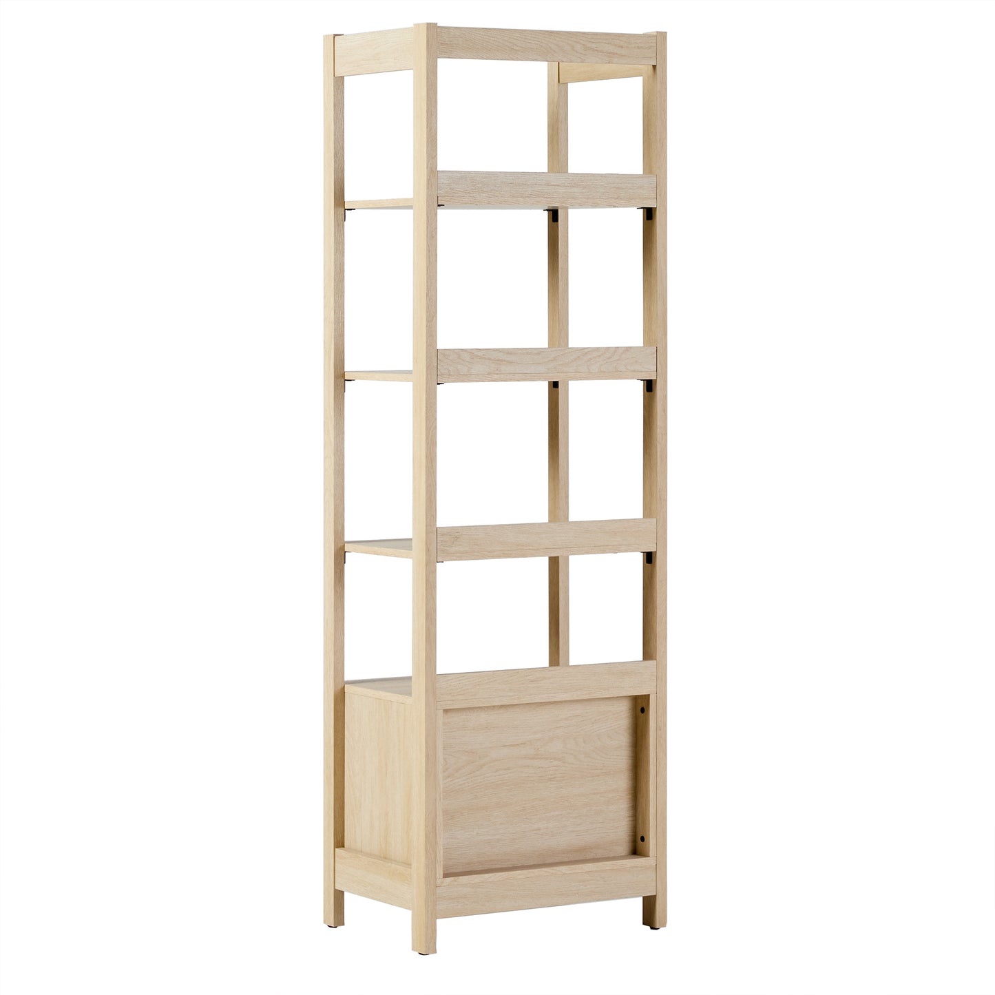 Transitional Narrow Bookshelf with Drawer on Bottom - Oak