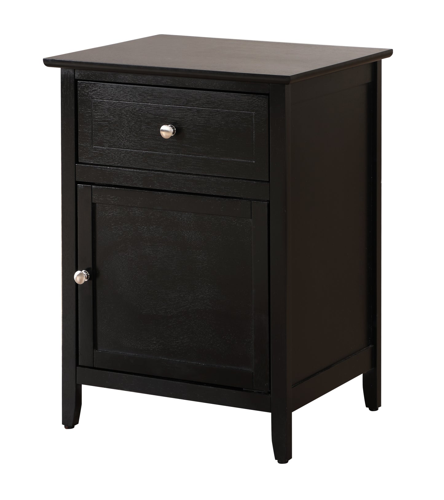 Stylish Transitional Black Nightstand For Bedrooms