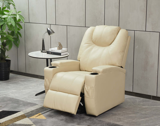 Recliner Chair Modern Recliner Sofa Faux Leather Recliners with Cup Holders,Remote Control