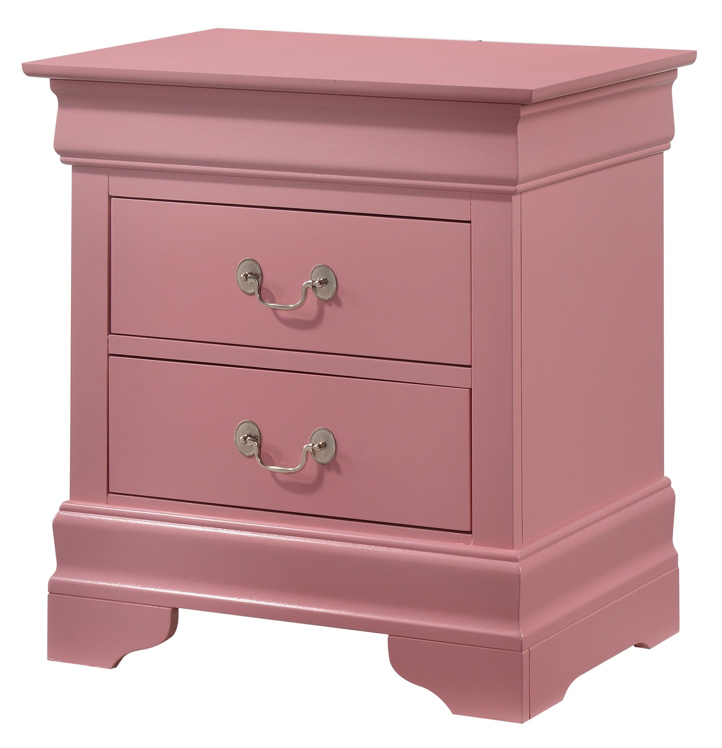 Charming Pink Traditional Nightstand