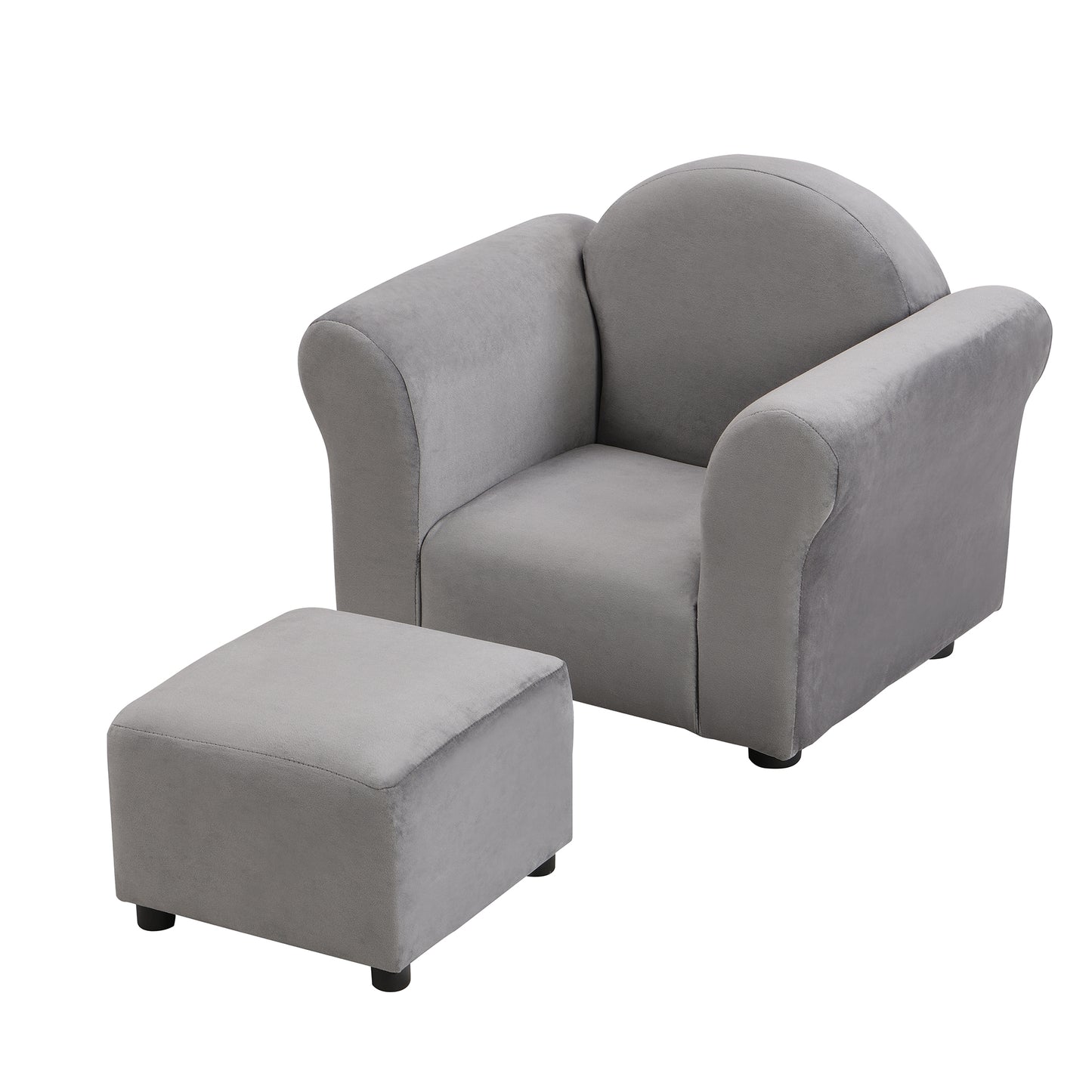 Kids  Chair, Kids Upholstered Couch with ottoman