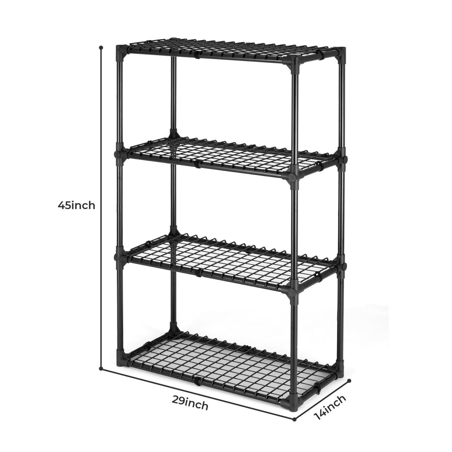 4-SHELF WIRE RACK(1PACK) WITH COVER