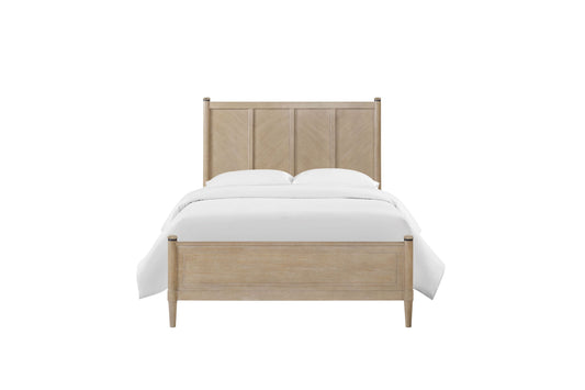 Queen Lo-Post Bed in Sand Finish