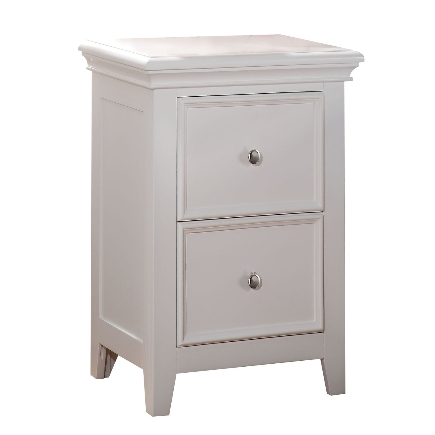 White 2-drawer Nightstand