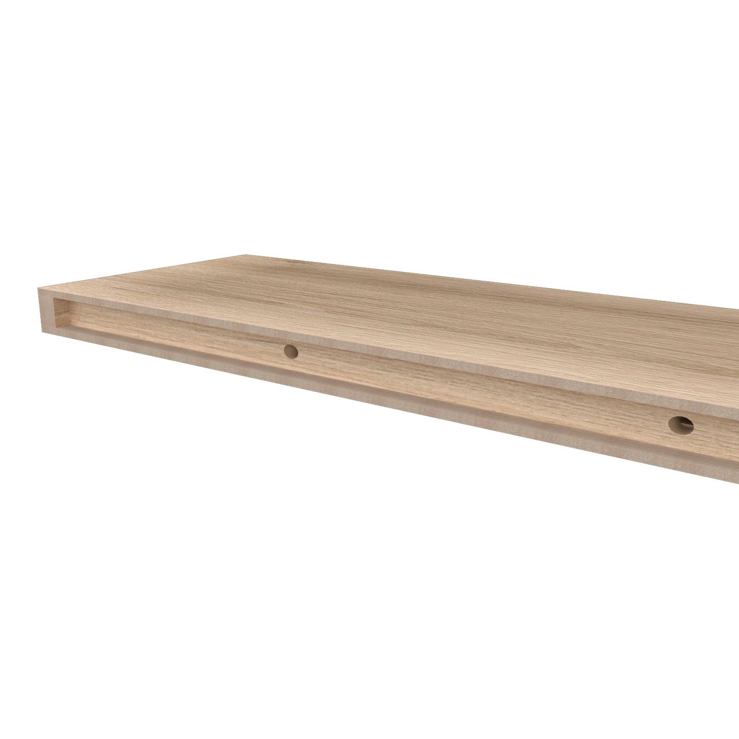 Iva Floating Shelf in Melamine, Light Pine