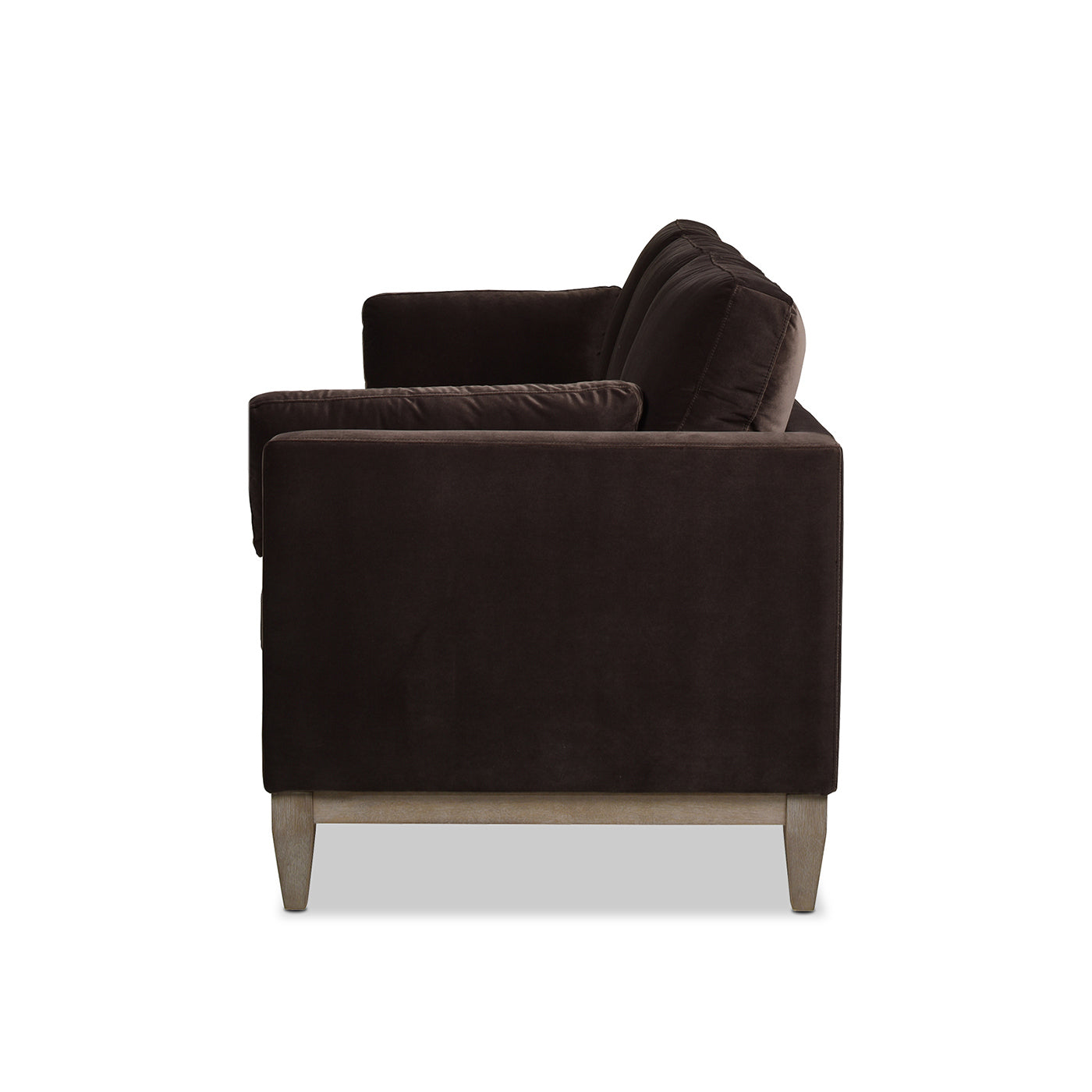 Knox 84" Modern Farmhouse Sofa, Deep Brown Performance Velvet