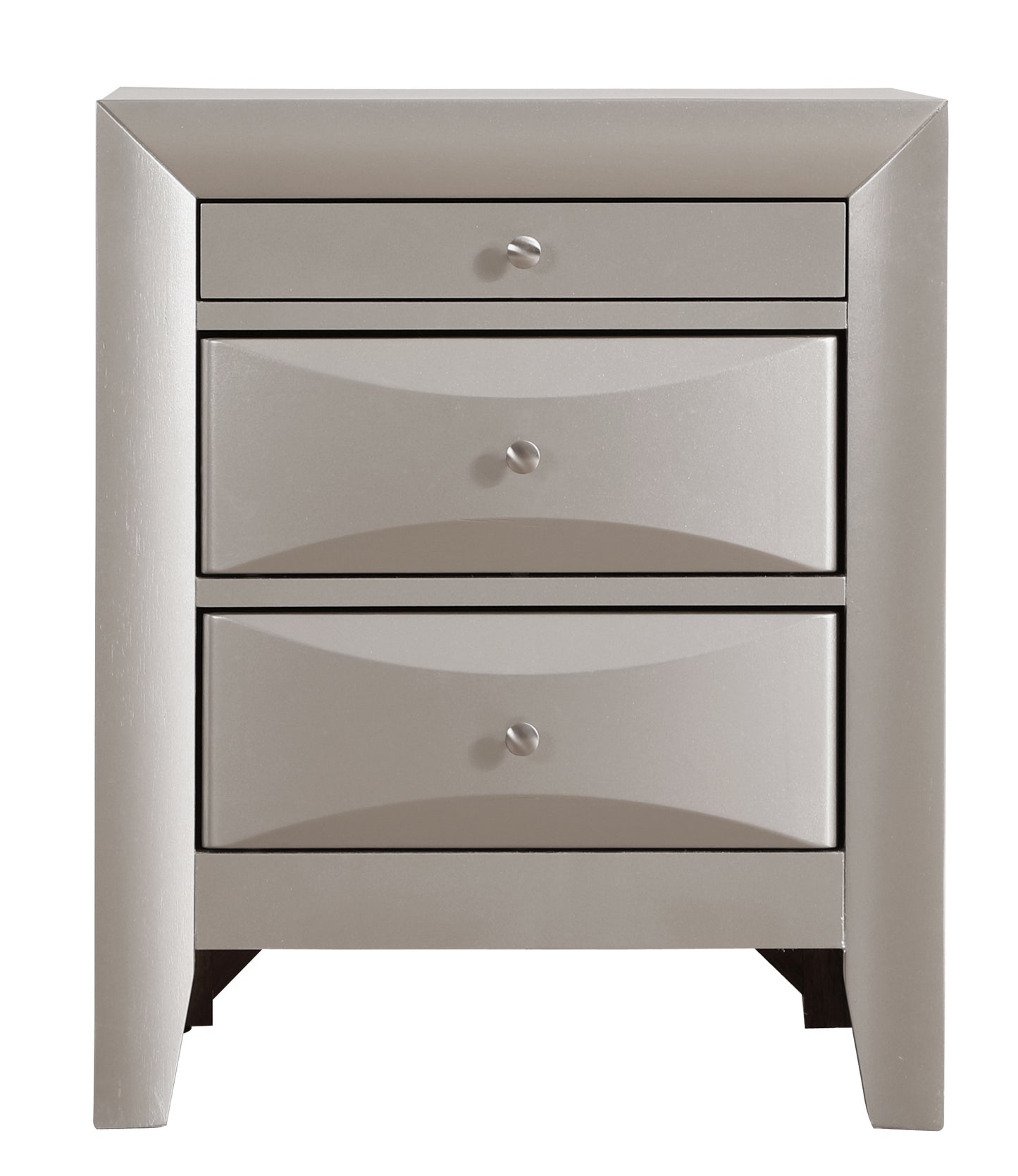 Elegant Silver Champagne Nightstand