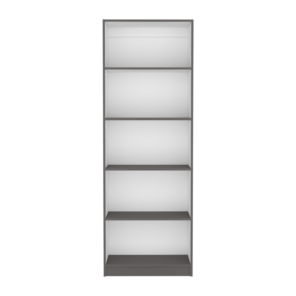 Bookcase 4-Shelves Benzoni, Office, Matt Gray / White