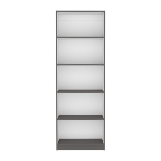Bookcase 4-Shelves Benzoni, Office, Matt Gray / White