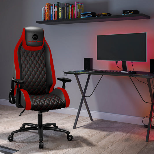 Next-Gen Ergonomic Gaming Chair, 8 Way Adjustable Arm Rest, Multi-Tilt, Steel Frame in Red