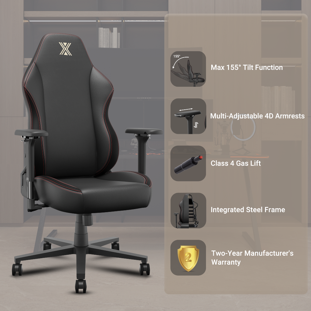 BestOffice PC Gaming Chair Ergonomic Office Chair Desk Chair with Lumbar Support Flip Up Arms Headrest PU Leather Executive High Back Computer Chair for Adults Women Men (PU Black)