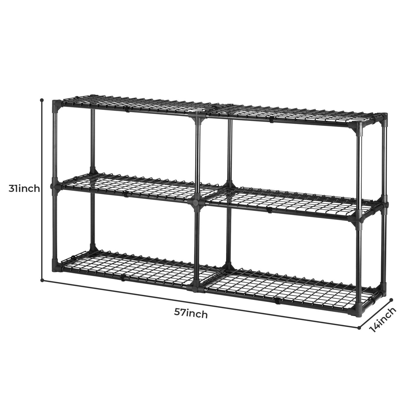 3-SHELF WIRE RACK WITH COVER(2PACK)