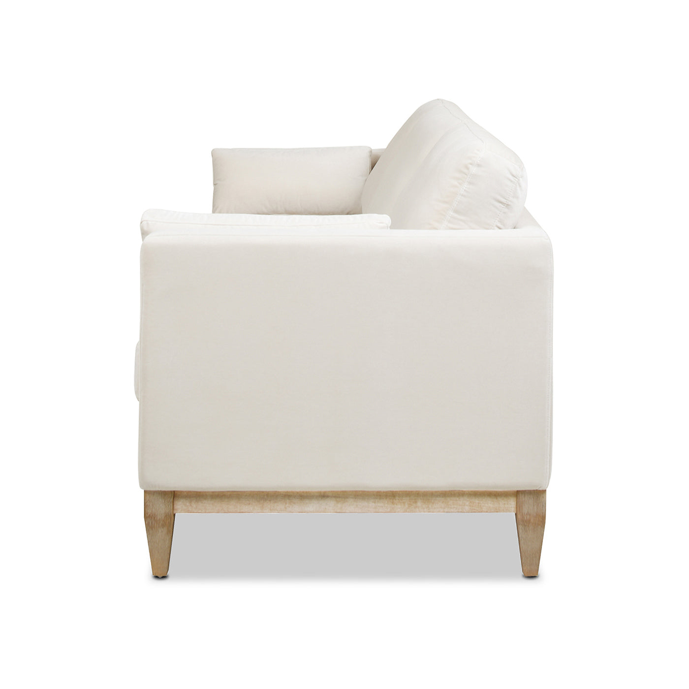 Knox 84" Modern Farmhouse Sofa, French beige Performance Velvet