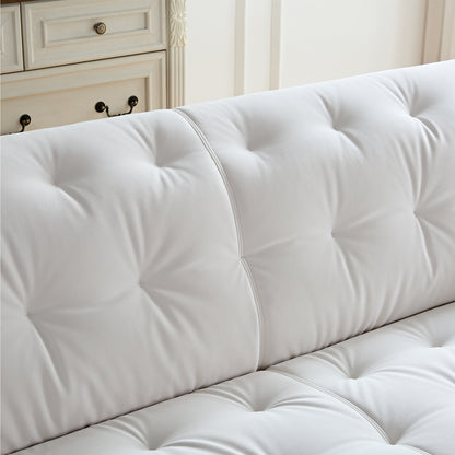 WKS10W White  sofa with , durable fabric, solid wood frame, high density sponge filler