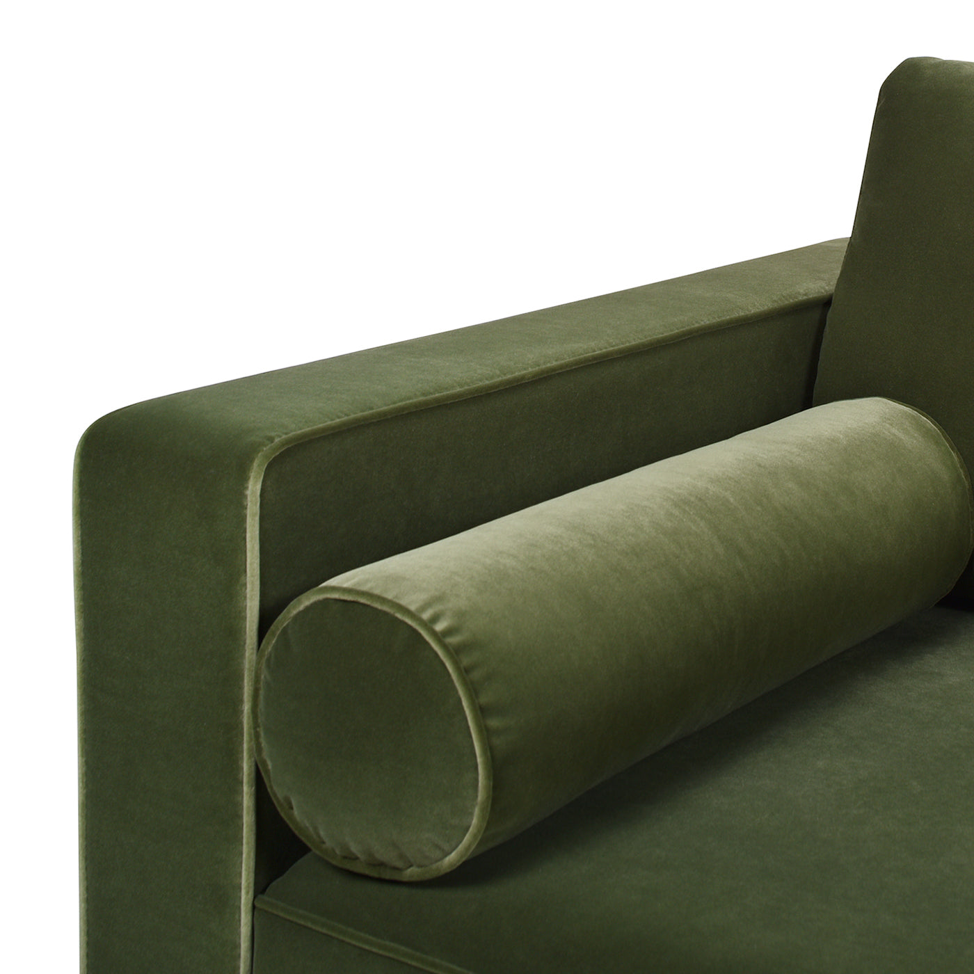 Nicholi 84" Mid-Century Modern Sofa, Olive Green Performance Velvet