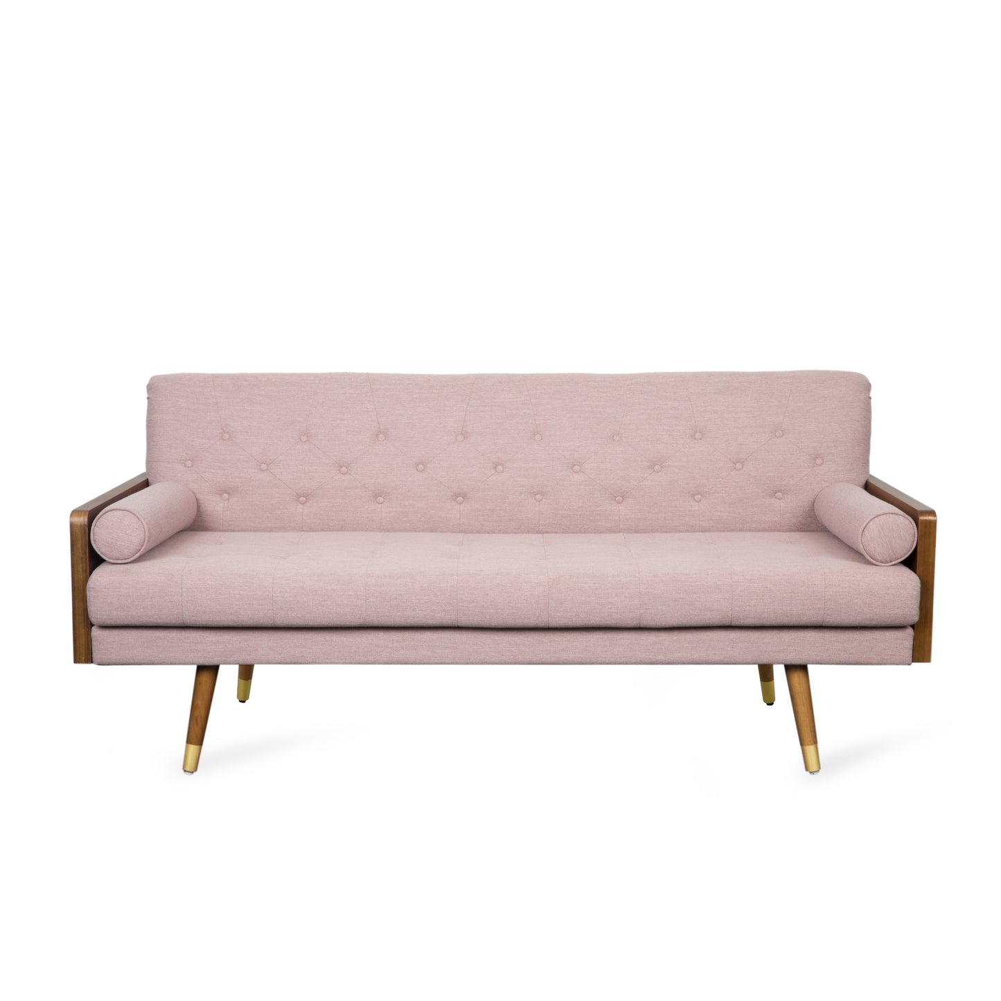 Aidan Mid-Century Modern Tufted Fabric Sofa