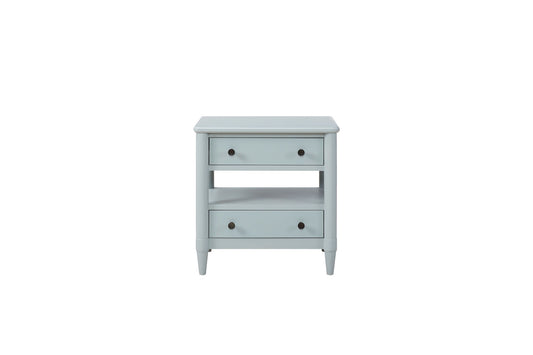 Open Nightstand Ocean Finish With 2 Drawers