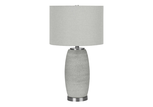 Lighting, 25"h, Table Lamp, Grey Ceramic, Grey Shade, Modern