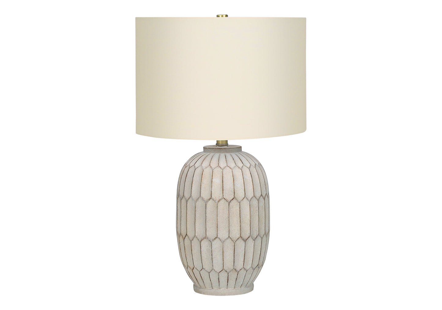 Lighting, 24"h, Table Lamp, Cream Resin, Ivory / Cream Shade, Transitional