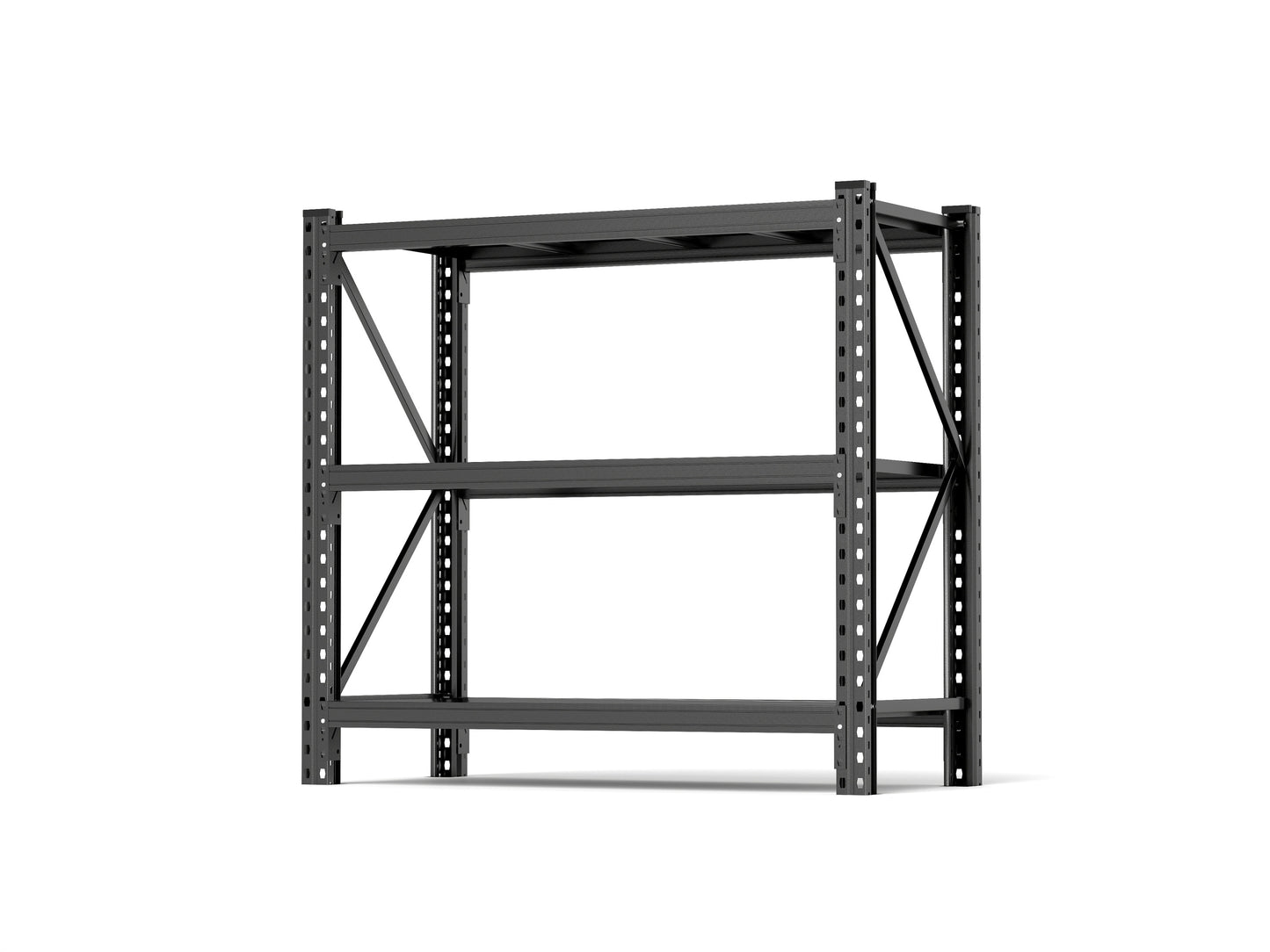 3-Tier Industrial Shelving Rack - 63in, Heavy Duty Steel Shelving Unit Adjustable, 67" W*19.7" D*63"H, Black, Requires Assembly