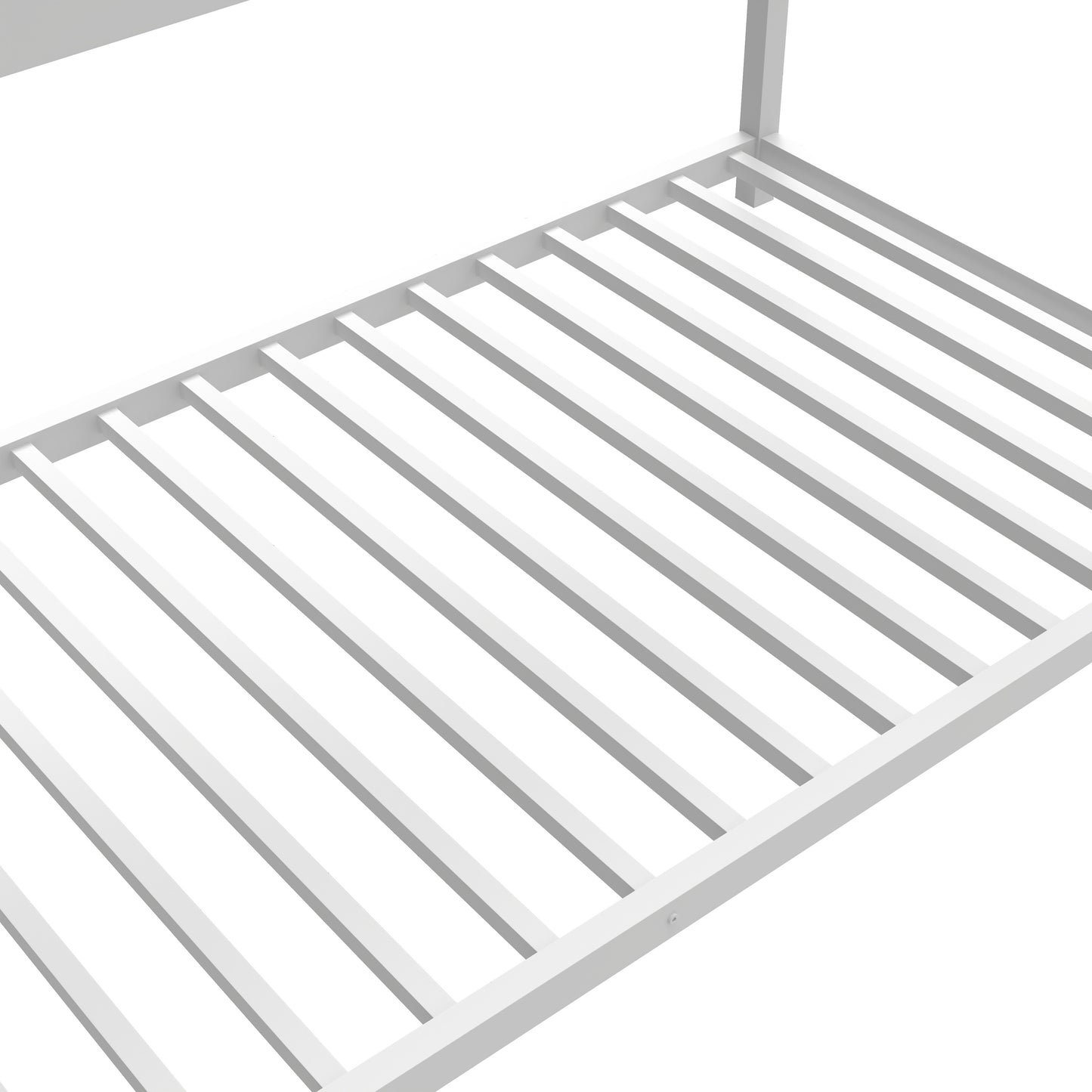 Metal Twin over Twin Bunk Bed/ Heavy-duty Sturdy Metal/ Noise Reduced/ Safety Guardrail/No Box Spring Needed,White