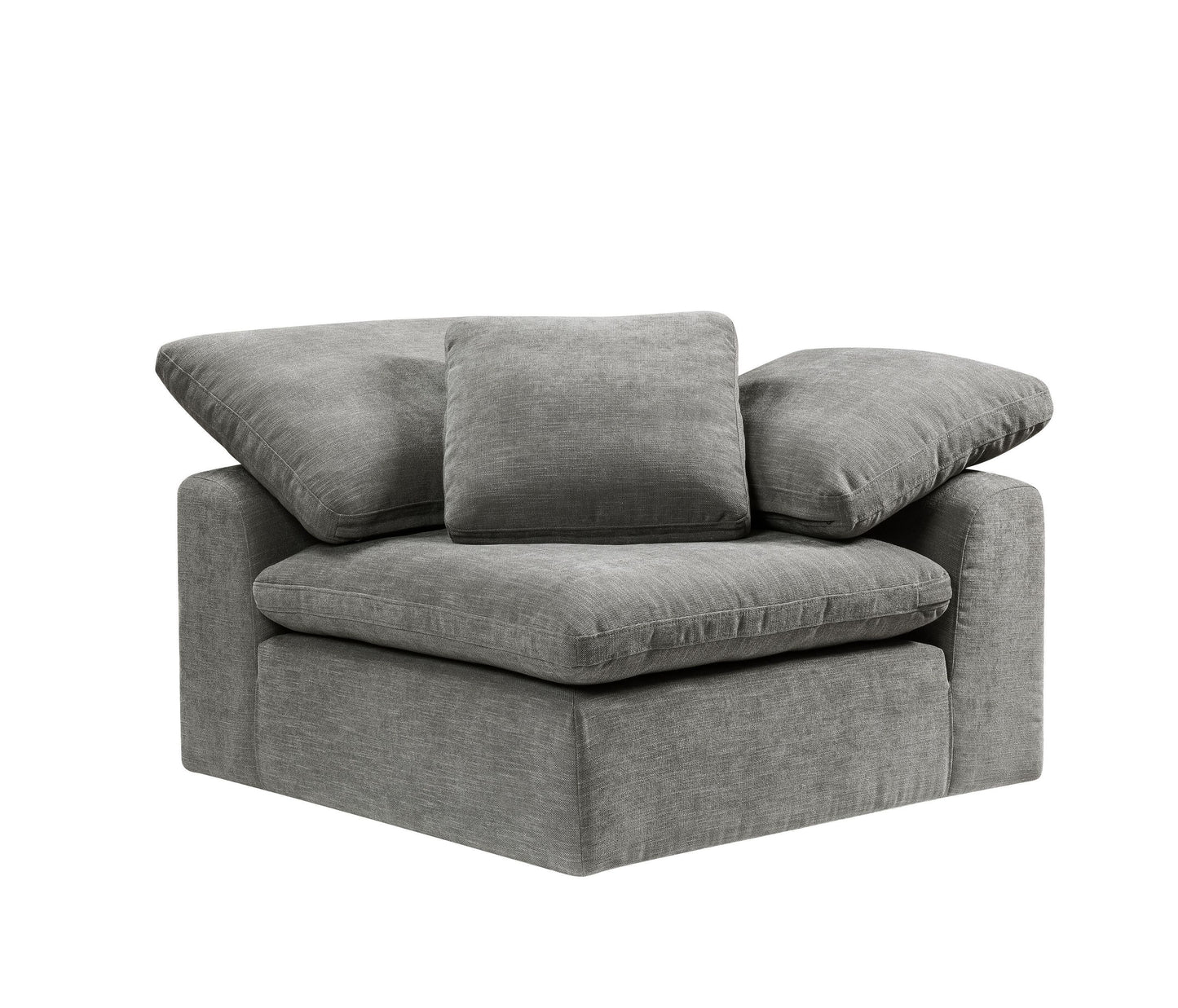 Naveen Gray Linen Modular Sectional Sofa with Ottoman