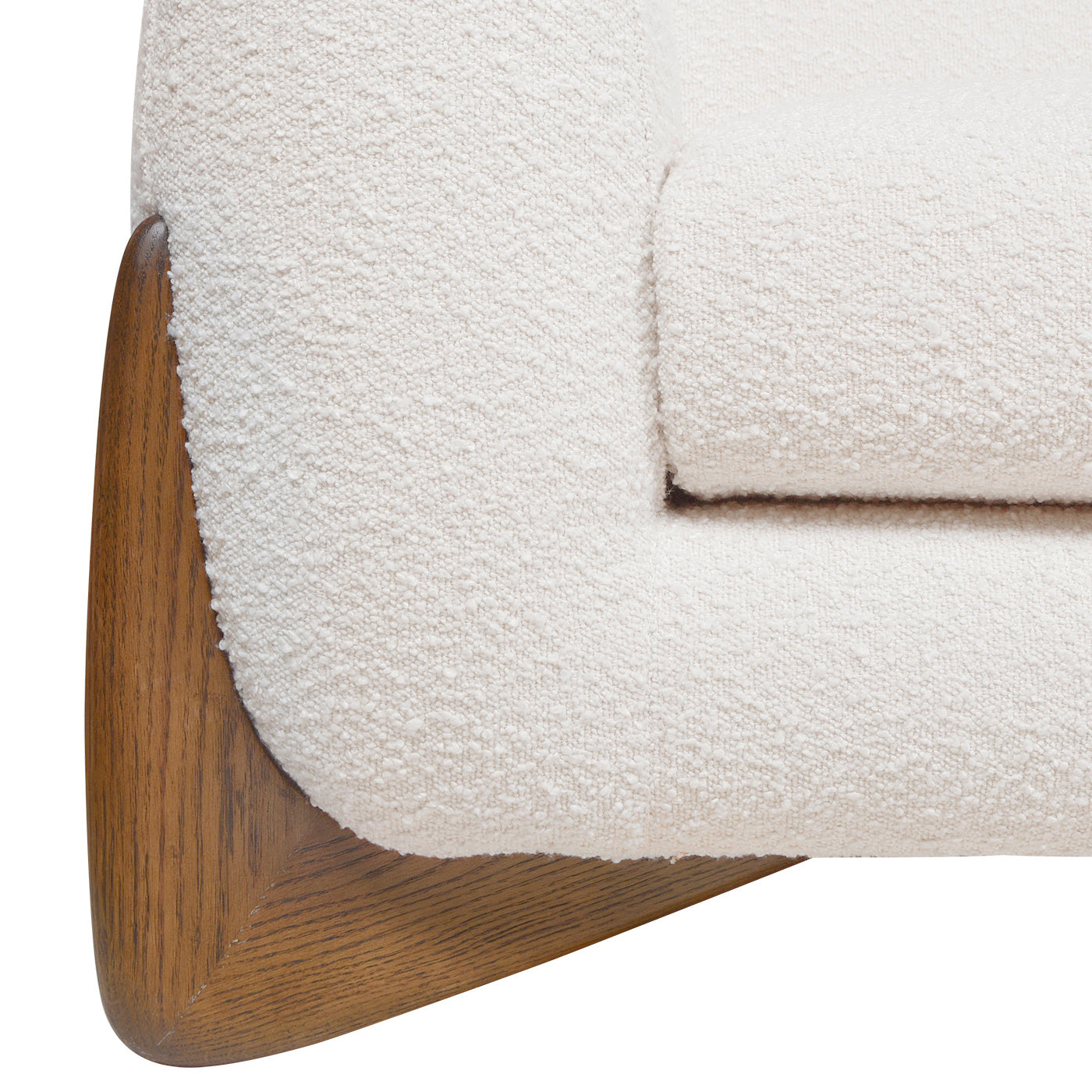 Alpine 90.5" Sherpa Sofa, Ivory White Boucle