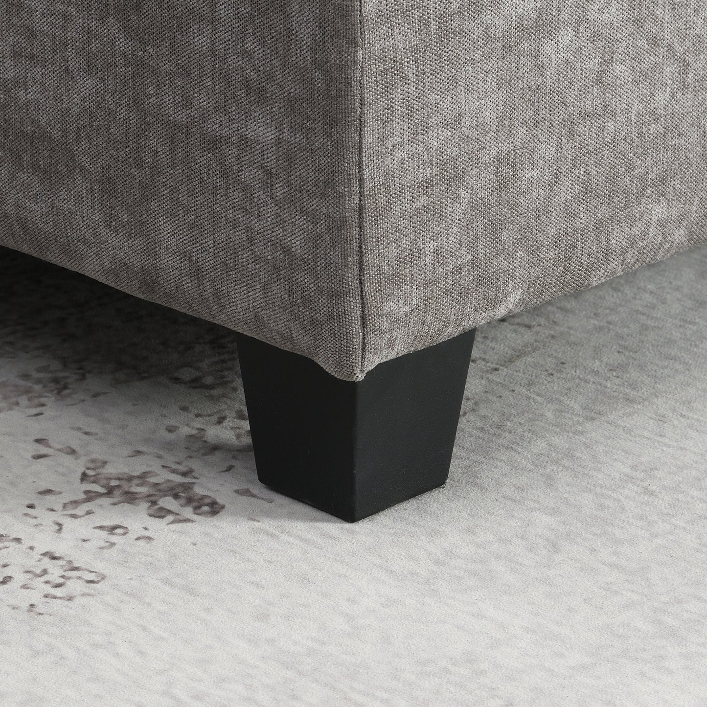 104'' Sectional Sofa with Acrylic Table Top,Chenille U Shaped Couch Set with 2 Consoles,USB Charger,Storage Drawers and Pockets,Movable Ottoman,Tufted Sofa for Living Room,Apartment,2 Colors