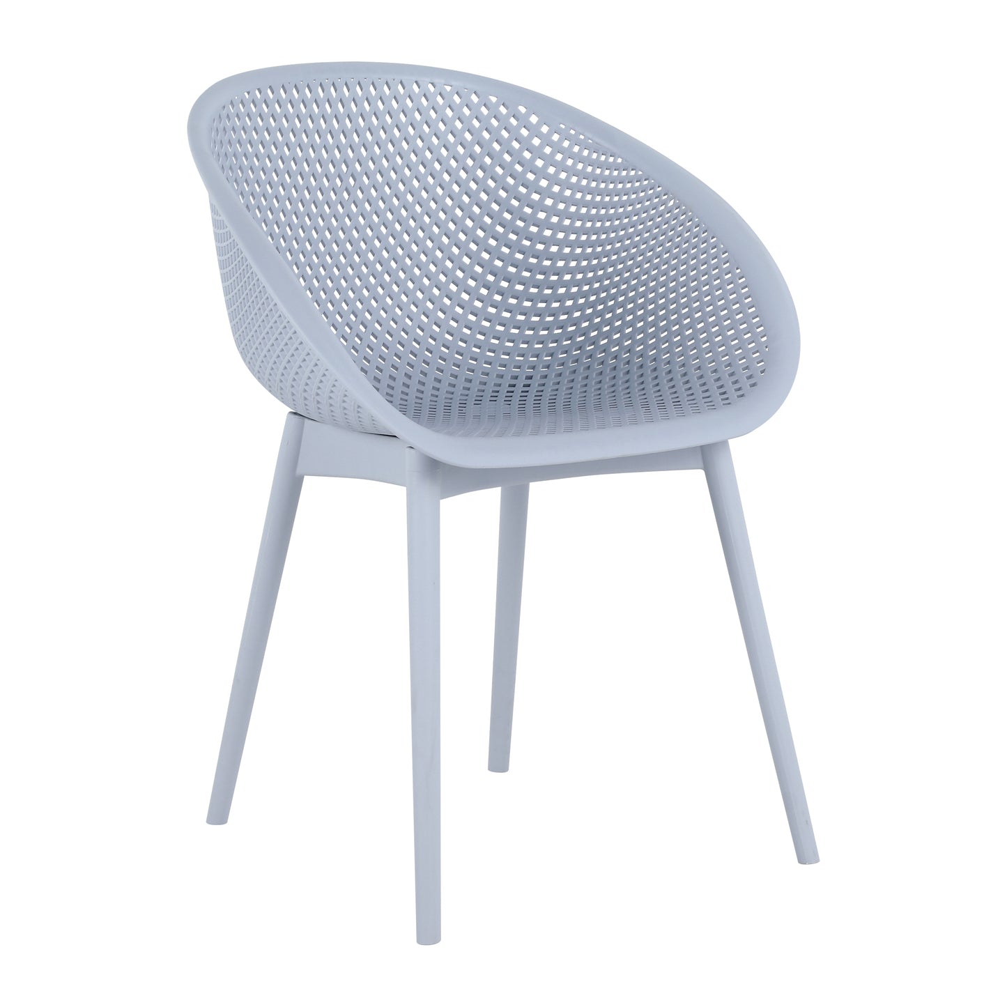 Two-piece Durable Single Chair with Mesh Hollow-out Design, Light Baby Blue, 23.23*23.23*30.91 (in), Polypropylene
