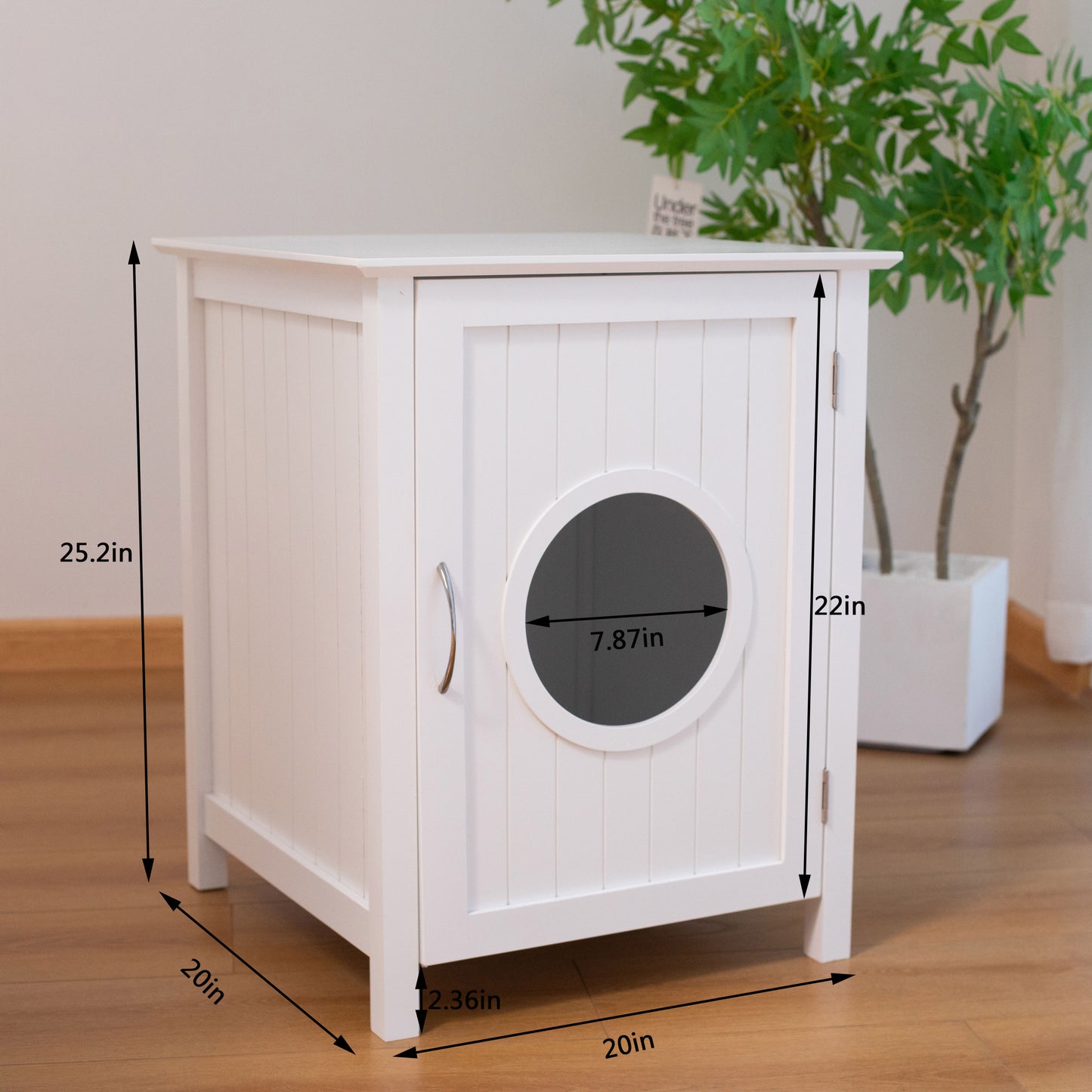 clearance sale    Litter box shell, hidden litter box furniture cabinet, indoor cat room side table, large pet box bedside table, litter box toilet, indoor kennel (white)