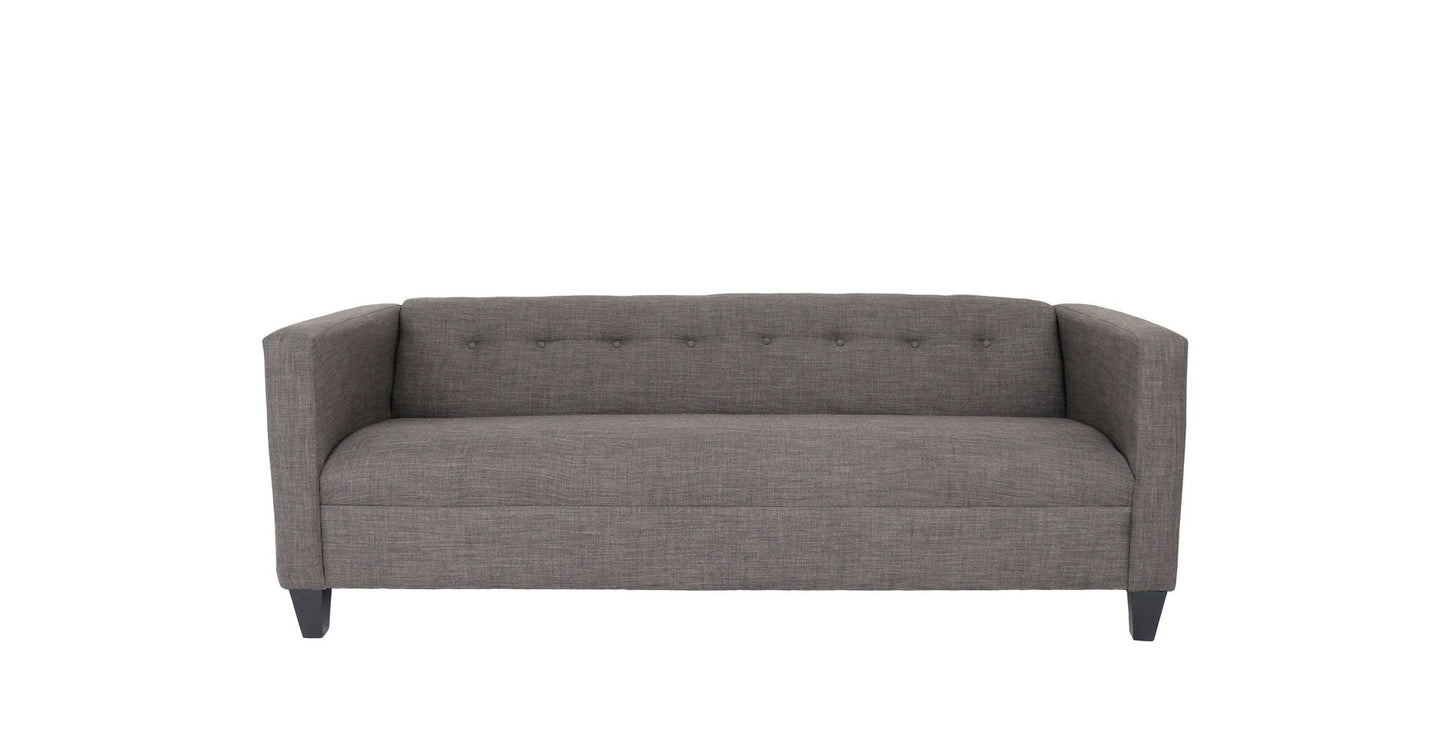 Sofa for Living Room, Modern 3-Seater Sofas Couches for Bedroom, Office, and Apartment with Solid Wood Frame (Marlow Asphalt, Polyester Fabric)