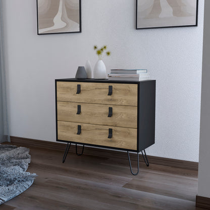 Kimball Hairpin Legs Dresser with 3-Drawers and Modern Design