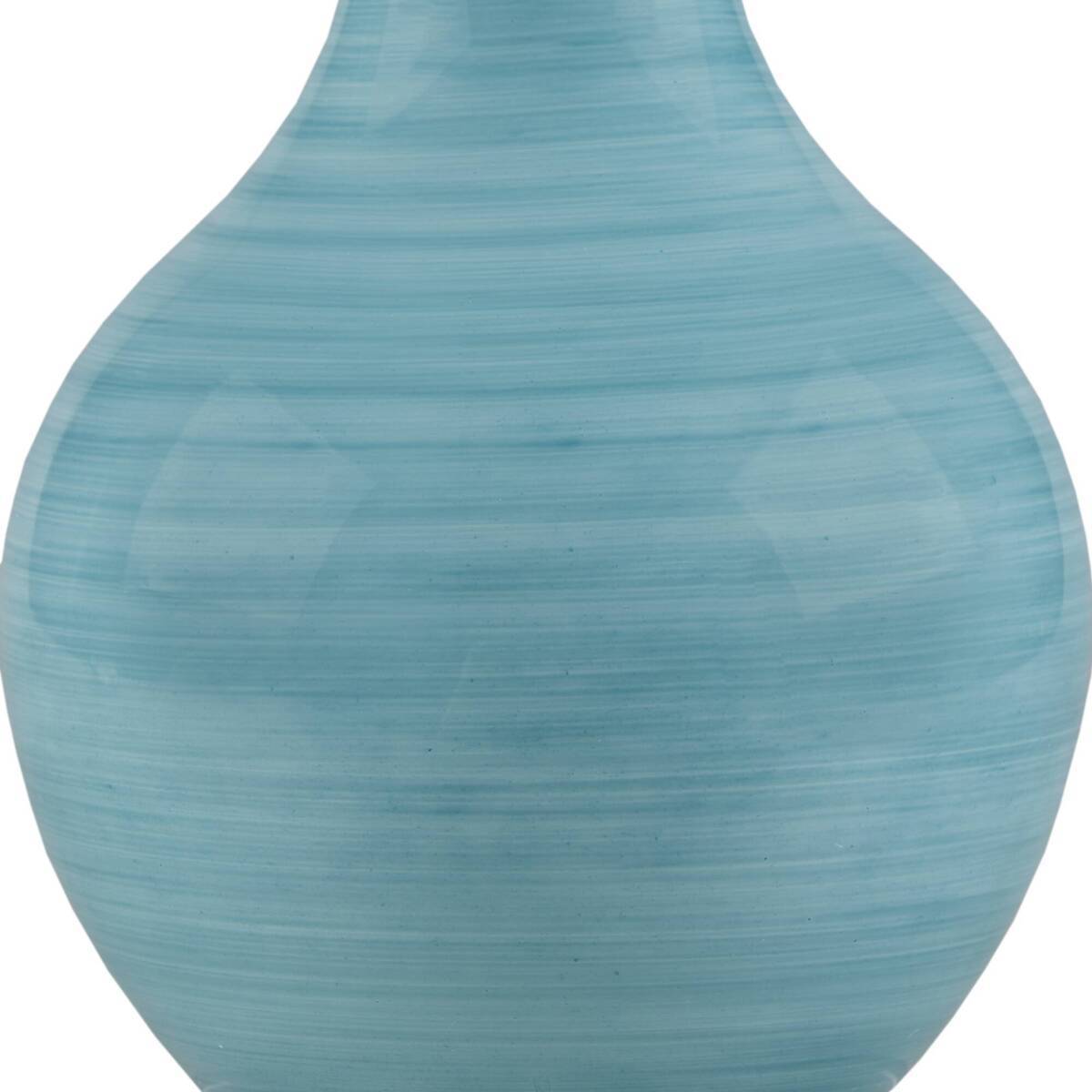 Blue Aqua Swirl Blown Glass Table Lamp