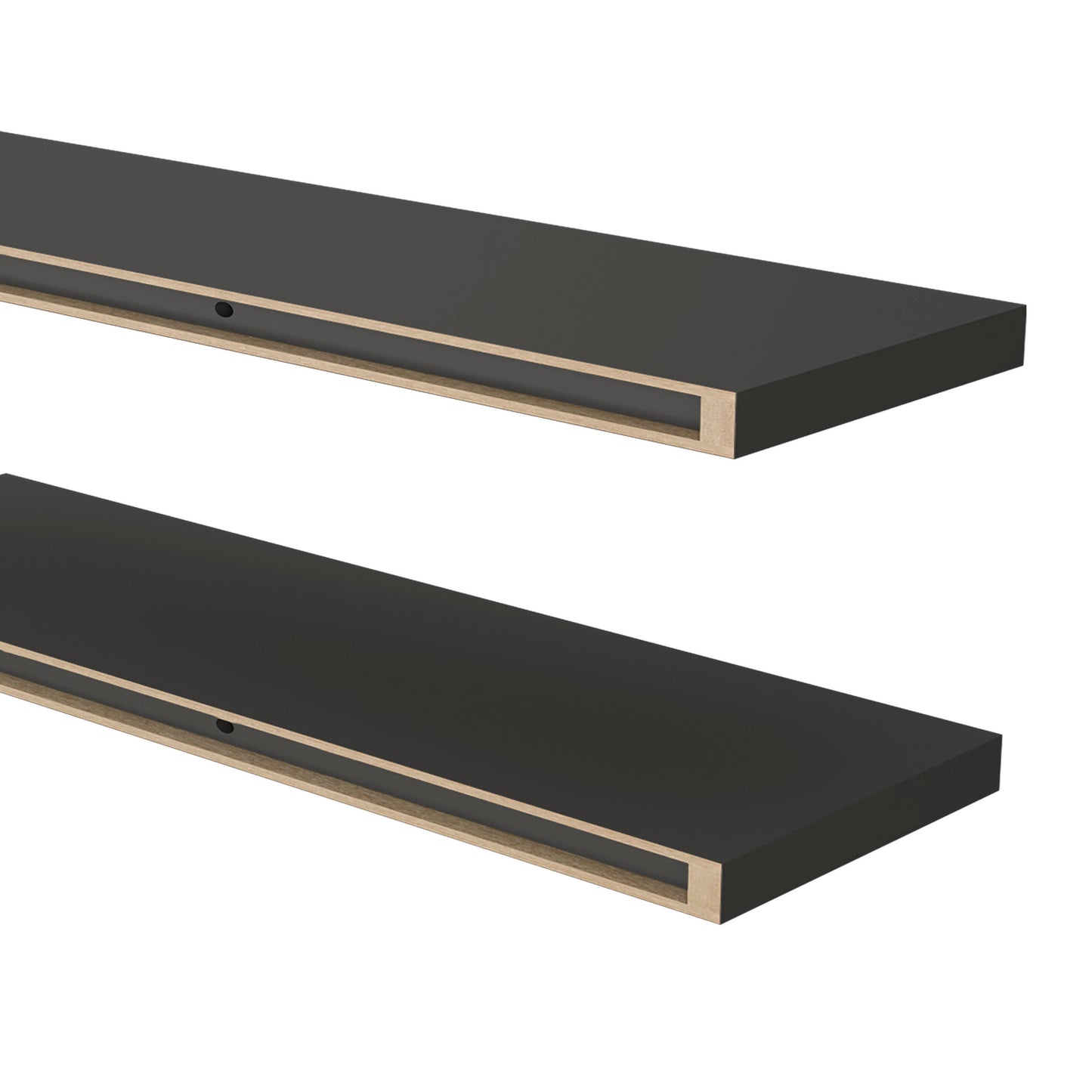 Greer Floating Shelf in Melamine x2, Grey