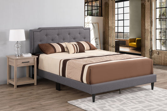 Stylish Gray Full Bed For Casual Spaces