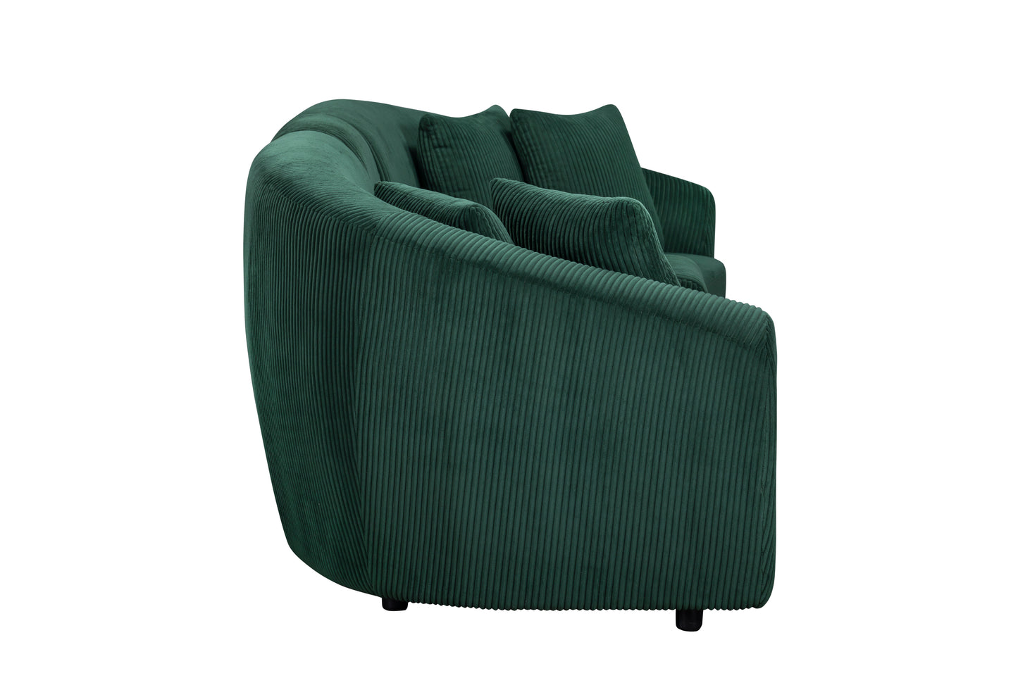 UNITED WE WIN corduroy fabric, two cup holders, storage, oversized two-seat, solid wood frame, high quality sponge filling, curved placement sofa