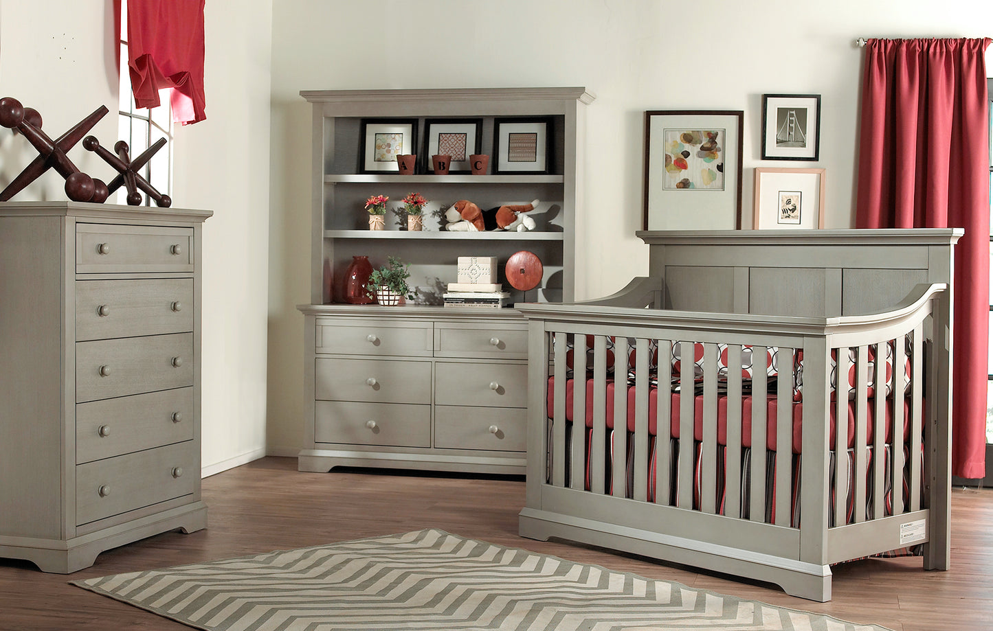 Jackson 4-in-1 Convertible Crib Ash Gray