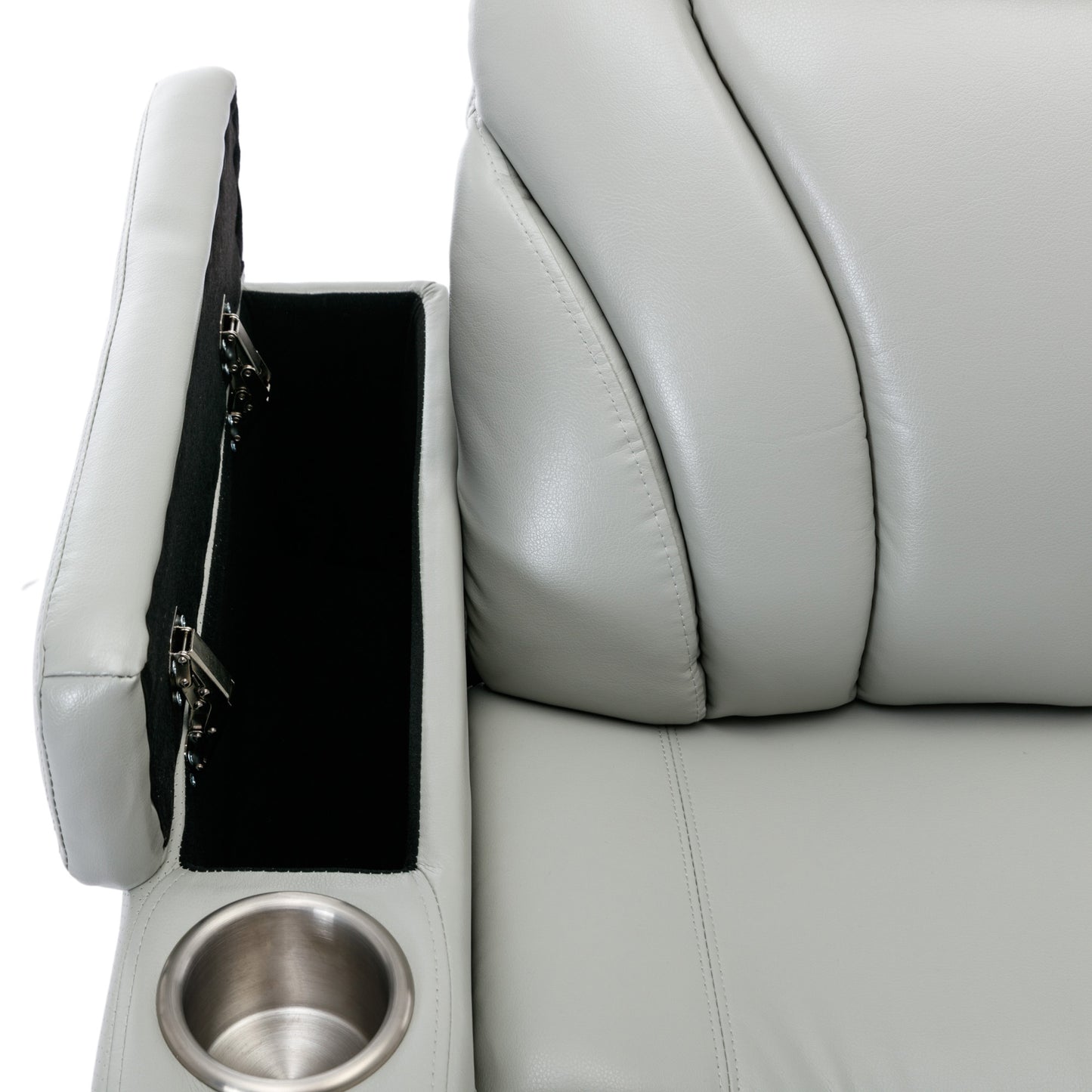 Power Motion Recliner Electric Power Recliner with USB Charging Port, Hidden Arm Storage, Convenient Cup Holder and Bluetooth Speaker, Light Grey(Old Sku:SG000800AAE)