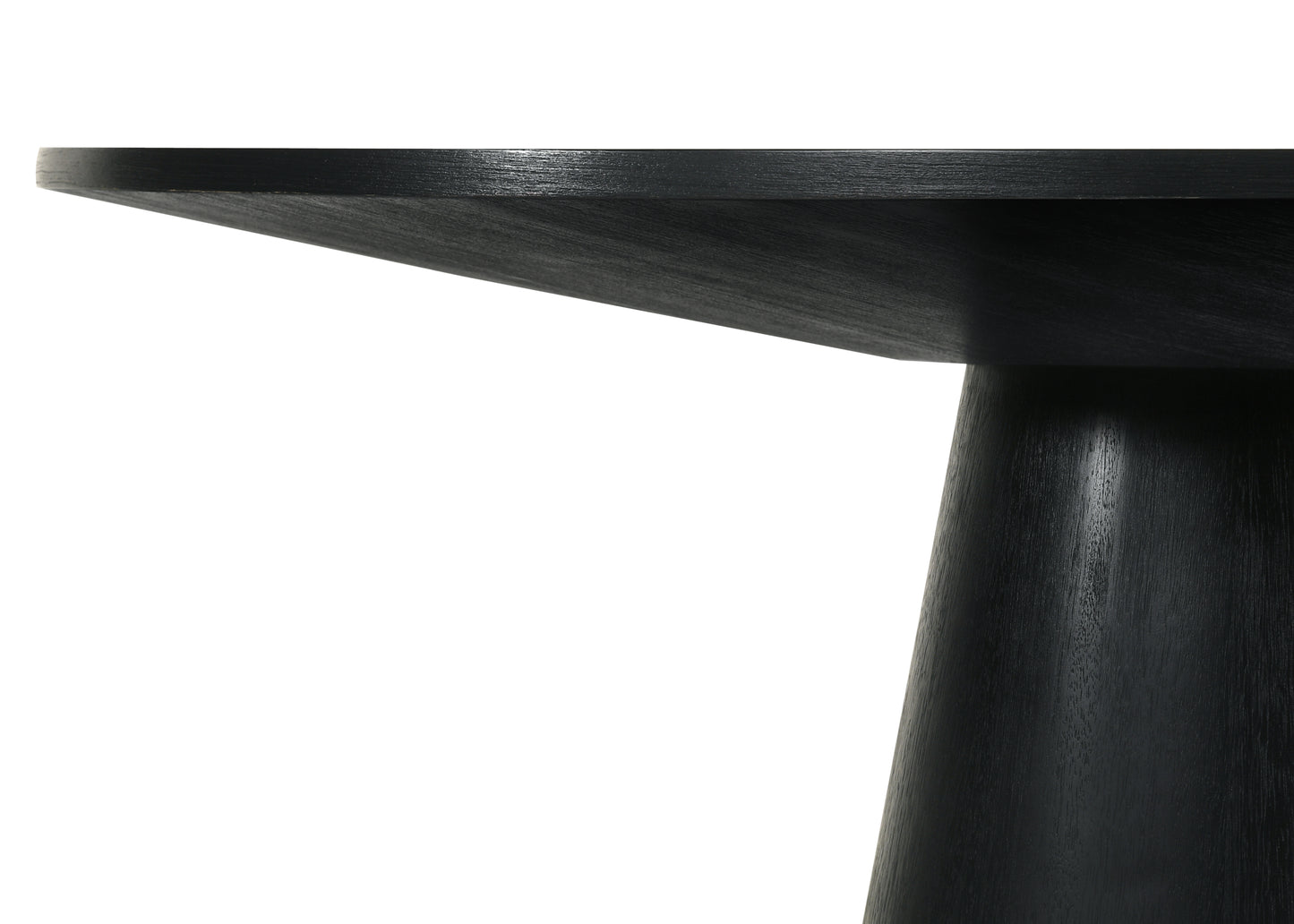 Jasper Ebony Black 47" Wide Contemporary Round Dining Table