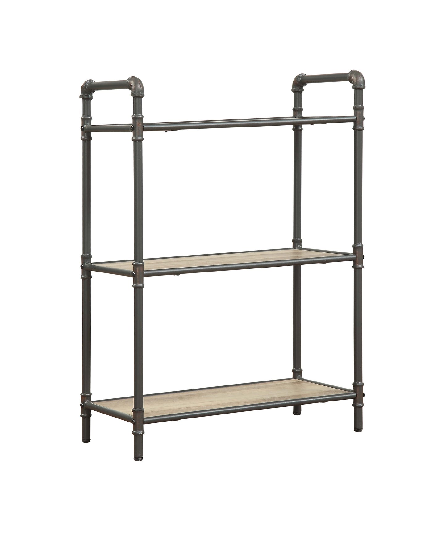 Itzel Antique Oak & Sandy Gray Finish Bookshelf