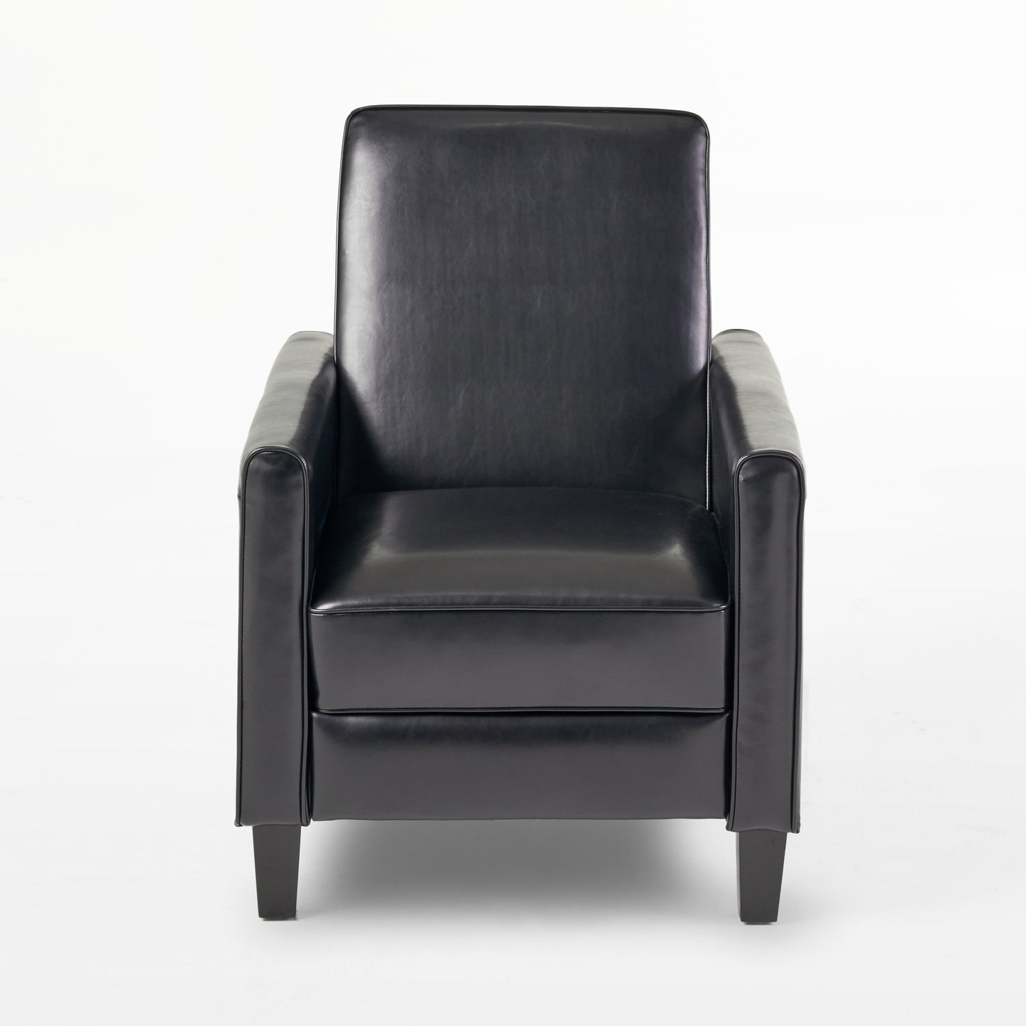 Black Faux Leather Push Back Chair for Elegant Home Décor